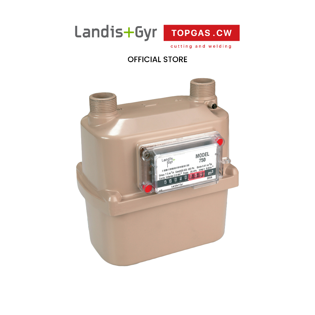 มิเตอร์แก๊ส Gas Meter LANDIS+GYR AMPY EMAIL ( รุ่น 750HP ❘ topgascw