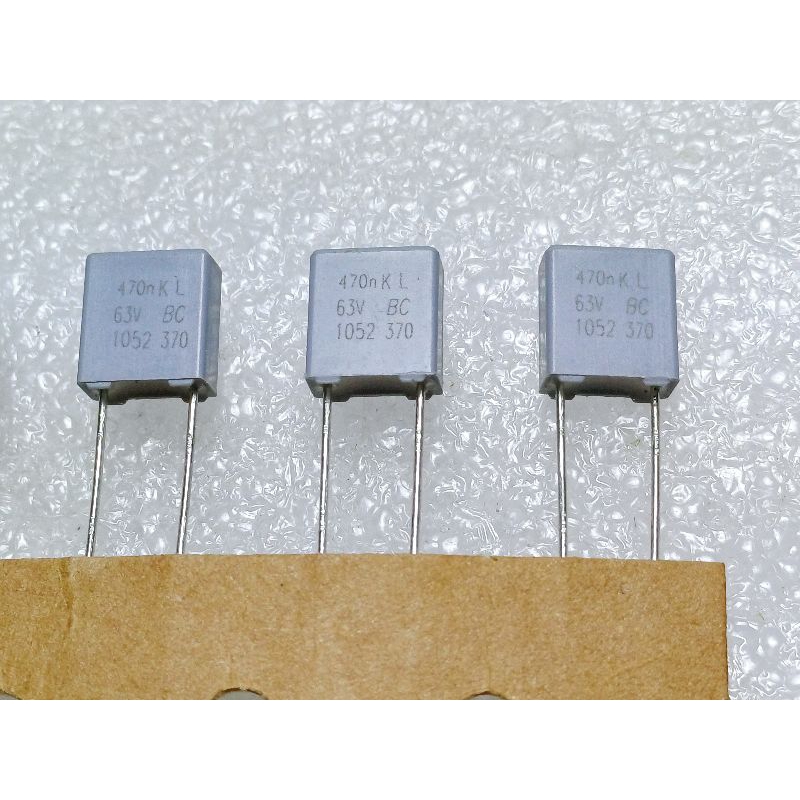 Vishay BC MKT 370 0.47uf 470nf 474k 63V Metallized Polyester Film Capacitor ตัวเก็บประจุ คาปาซิเตอร์