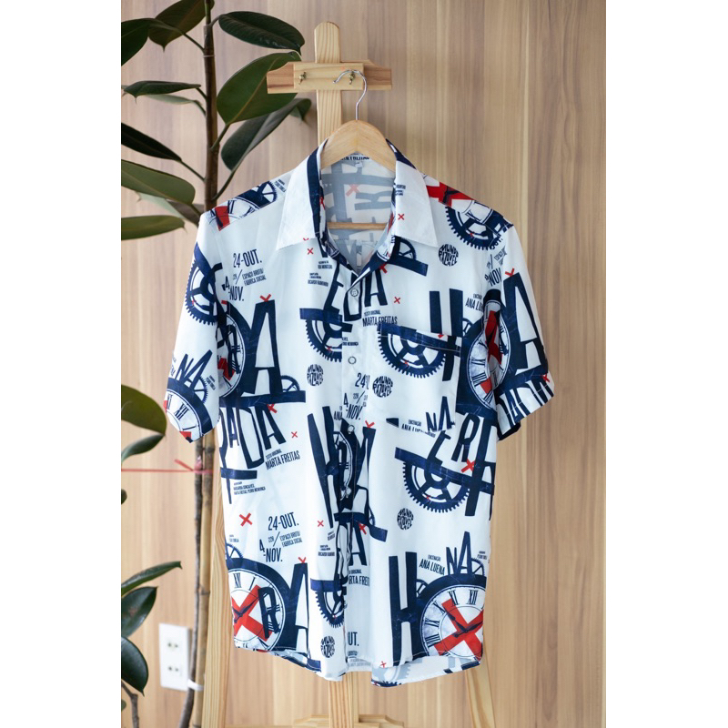 เสื้อเชื้ตฮาวาย เสื้อลายแฟชั่น เนื้อผ้าไหมอิตาลีไม่ยับไม่ร้อนไม่ต้องรีด ไซร์Lอก44