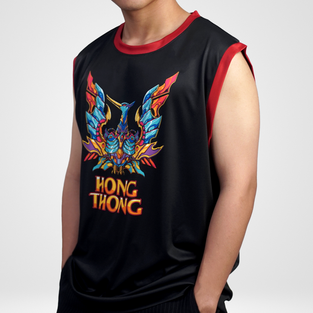 เสื้อกล้ามหงส์ทอง สีดำ ไซซ์ L - XL3