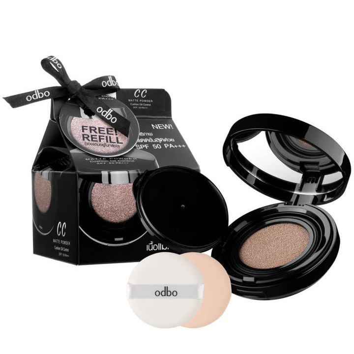 Odbo CC Matte Powder Cushion Oil Control SPF 50 PA+++โอดีบีโอ ซีซี แมท พาวเดอร์ คุชชั่น ออยล์ คอนโทรล 14 กรัม(1 ชิ้น)