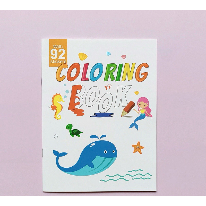 สมุดระบายสี Coloring Book สุดน่ารัก มาพร้อมกับสติ๊กเกอร์ สีสันสดใส สำหรับเด็ก ศิลปะ เสริมทักษะ ฝึกสมาธิ ฝึกพัฒนาการเด็ก