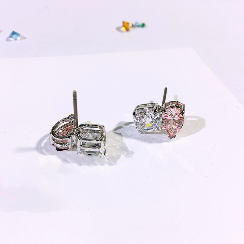 พร้อนส่ง  Swarovsk / Swarovskแฟชั่นใหม่รักเพชรสีชมพู ต่างหู หัวใจมาพร้อมกับ ราคา ถูกที่สุด ดีลบีเคเค แกลเลอรีภาพที่ 5