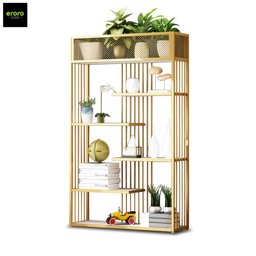 ERORO ชั้นวางหนังสือ ดีไซน์สวยงาม โครงเหล็ก 4 ชั้น วัสดุคุณภาพ แข็งแรงทนทาน