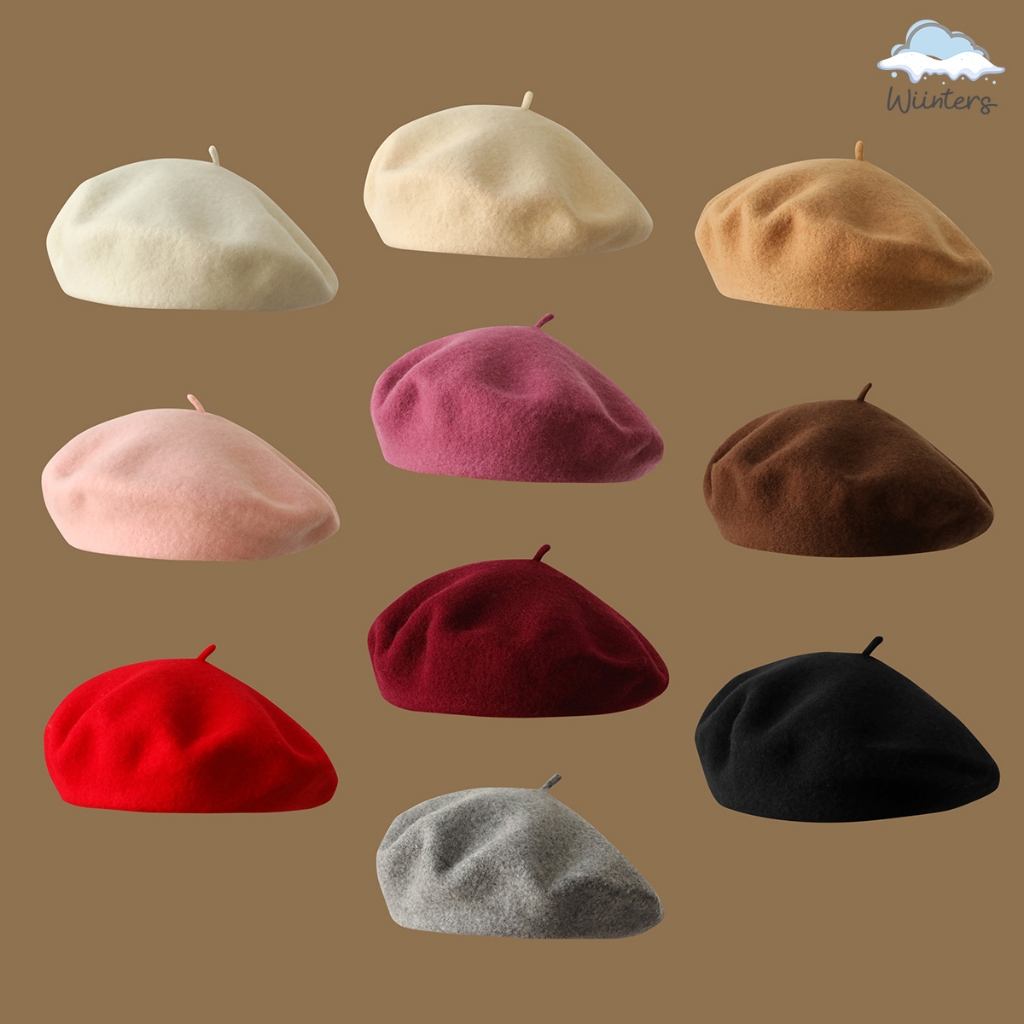 [ Hat-003 Between Beret Hat ] 10 สี หมวกเบเร่ต์ หมวก