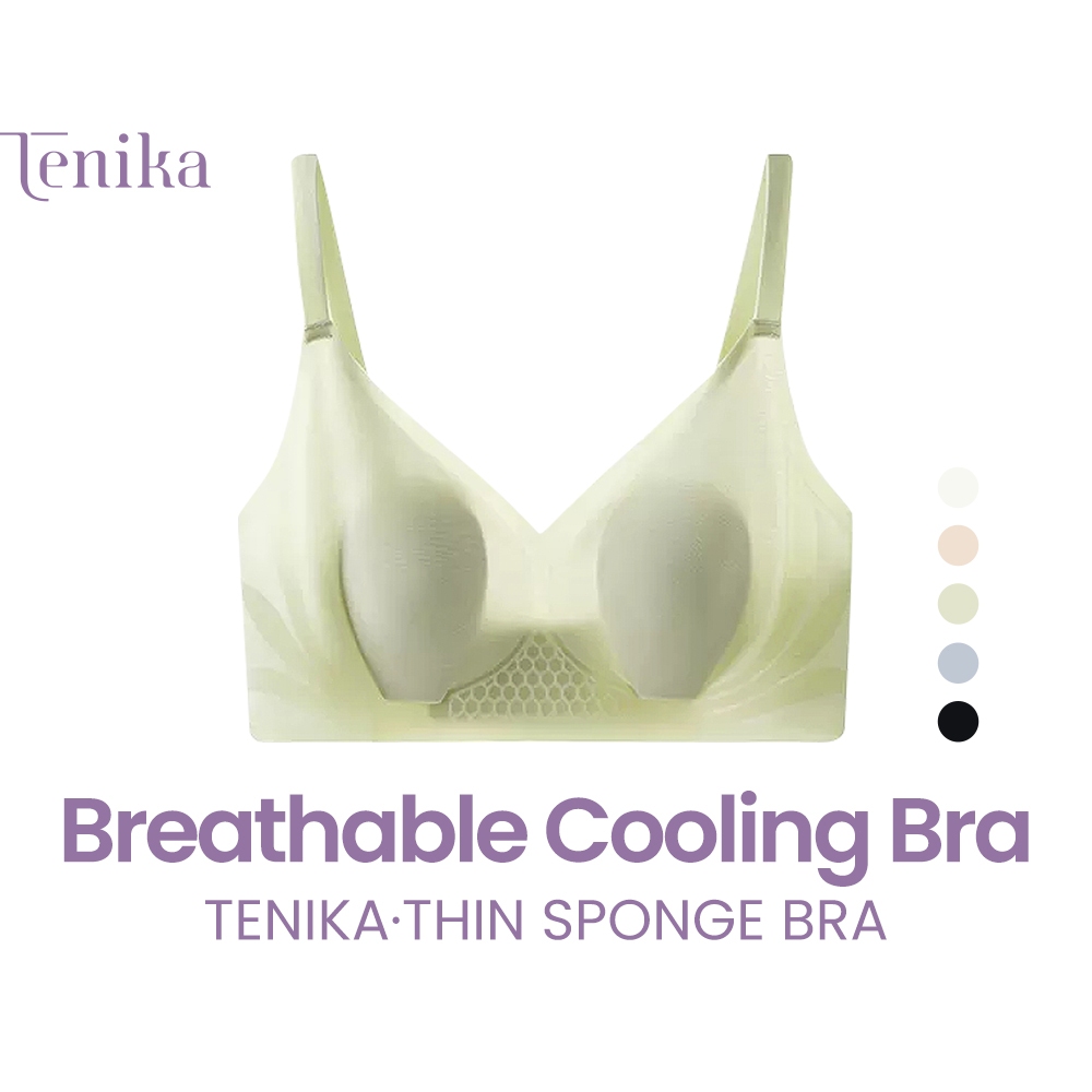 TENIKA เสื้อชั้นใน ฟองน้ำบาง บราไร้ขอบ ซีทรูน่ารักปนเซ็กซี่ ผ้านุ่มใส่สบายมาก Bra-032