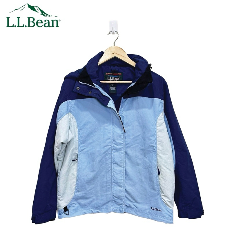 เสื้อแจ็กเก็ต เสื้อกันหนาว กันลม llbean หมวกพับได้