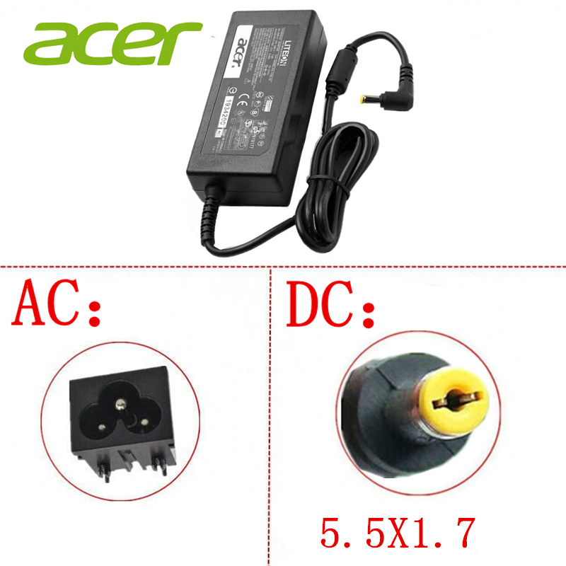 ACER อะแดปเตอร์ 65W 19V 3.42A 5.5x1.7mm เข้ากันได้กับ
