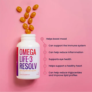 120 ซอฟท์เจล Omega Life-3 Resolv น้ำมันปลาเข้มข้นสูง