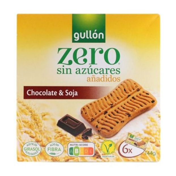 Gullon Zero Sin Azucares Chocolate & Soja 144g. กูลอน ซีโร่ซิน บิสกิต รสช็อกโกแลต&โซจา