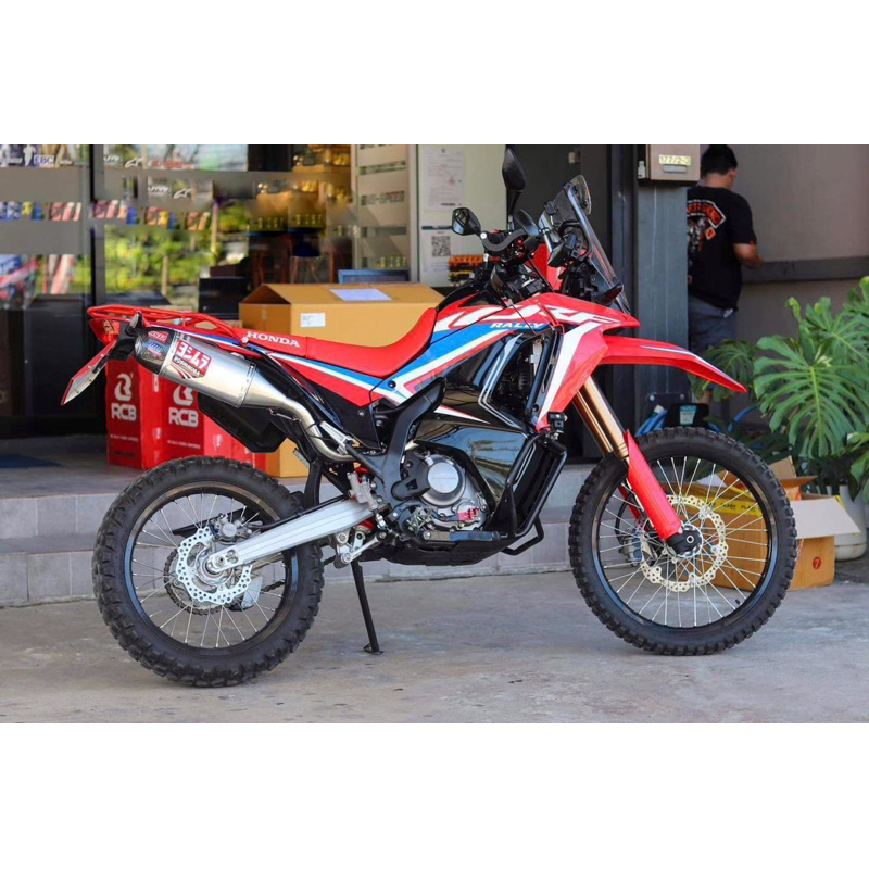ท่อสูตร ท่อแต่ง โยชิมูระ RS12 สำหรับ crf300l crf300rally ท่อcrf300l ท่อcrf300rally กระบอกท่อสีเงินปล