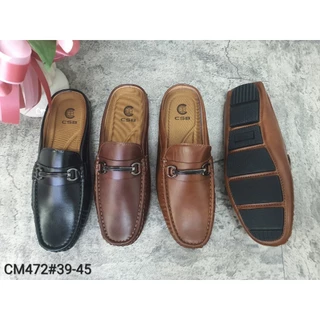 CM472รองเท้าหนังนิ่มผู้ชายเปิดส้นพื้นเตี้ยไซส์39-45มี3สี