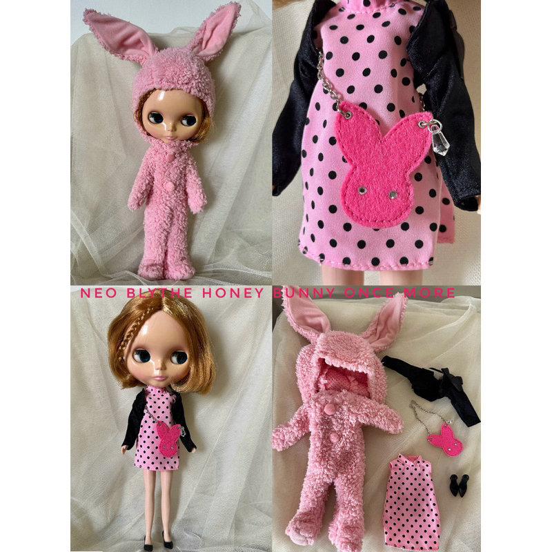 มือสอง Neo Blythe Honey Bunny Once More (ตำหนิสายดึงขาด) ชุดแท้ในเซ็ทค่ะ ได้ของตามรูปค่ะ