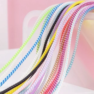 พร้อมส่ง ตัวถนอมสายชาร์จ ยาว1.5เมตร สายเกลียว กันสายหัก หลายสี