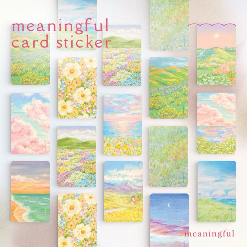 Card sticker ⸝⸝⸝ 🥨 🌟 ⌗ (ซื้อ2ใบถูกกว่า) สติกเกอร์ติดบัตร bts mrt ขนาดพอดีบัตร ภาพวาดสีพาสเทล | meaningful