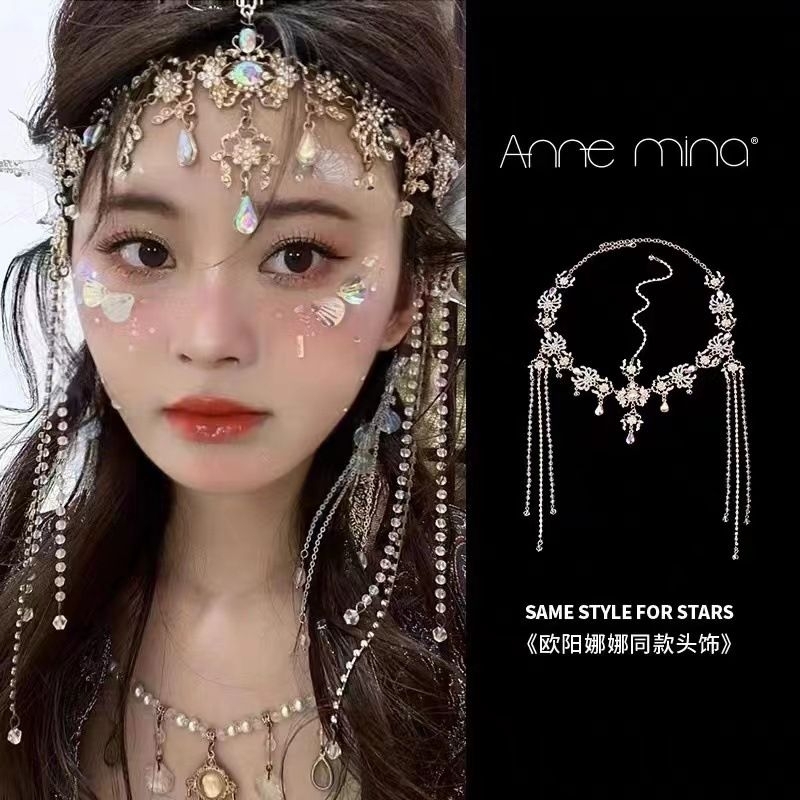 F5/5 HB-32ทอง พร้อมส่งในไทย สร้อยแต่งผมเจ้าสาว เจ้าหญิง สวยอลังการมากๆงานดี  สินค้าสต็อคในไทยพร้อมส่ง - รูปที่ 4