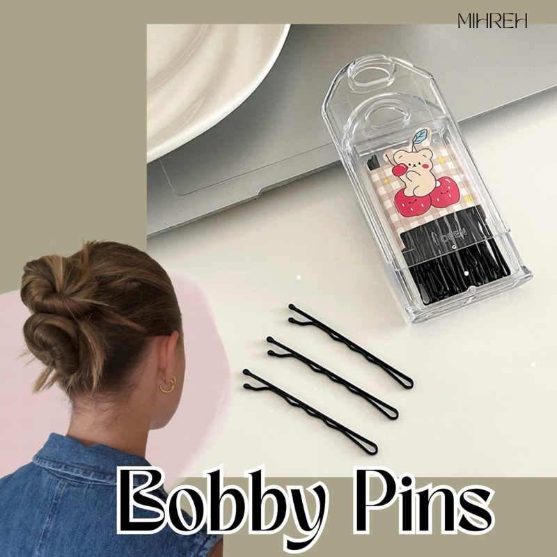 [5010] (พร้อมส่ง) Bobby pins กิ๊บดำติดผม พร้อมกล่องเก็บ สะดวกพกพา