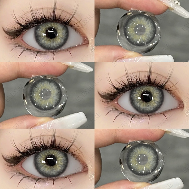 {COD}-Eyeshare Wusu Greyคอนแทคเลนส์ 1 คู่ 14.2 มม.คอนแทคเลนส์สีตาขนาดใหญ่ใช้ได้นานหนึ่งปีจัดส่งฟรี