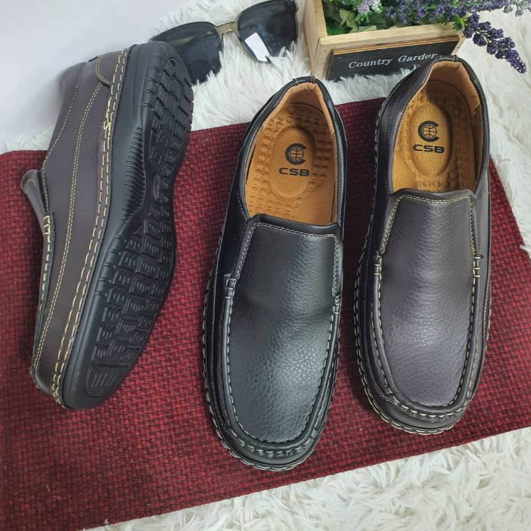 CM023รองเท้าหนังลำลองผู้ชายส้นหนาไซส์39-45มี2สี