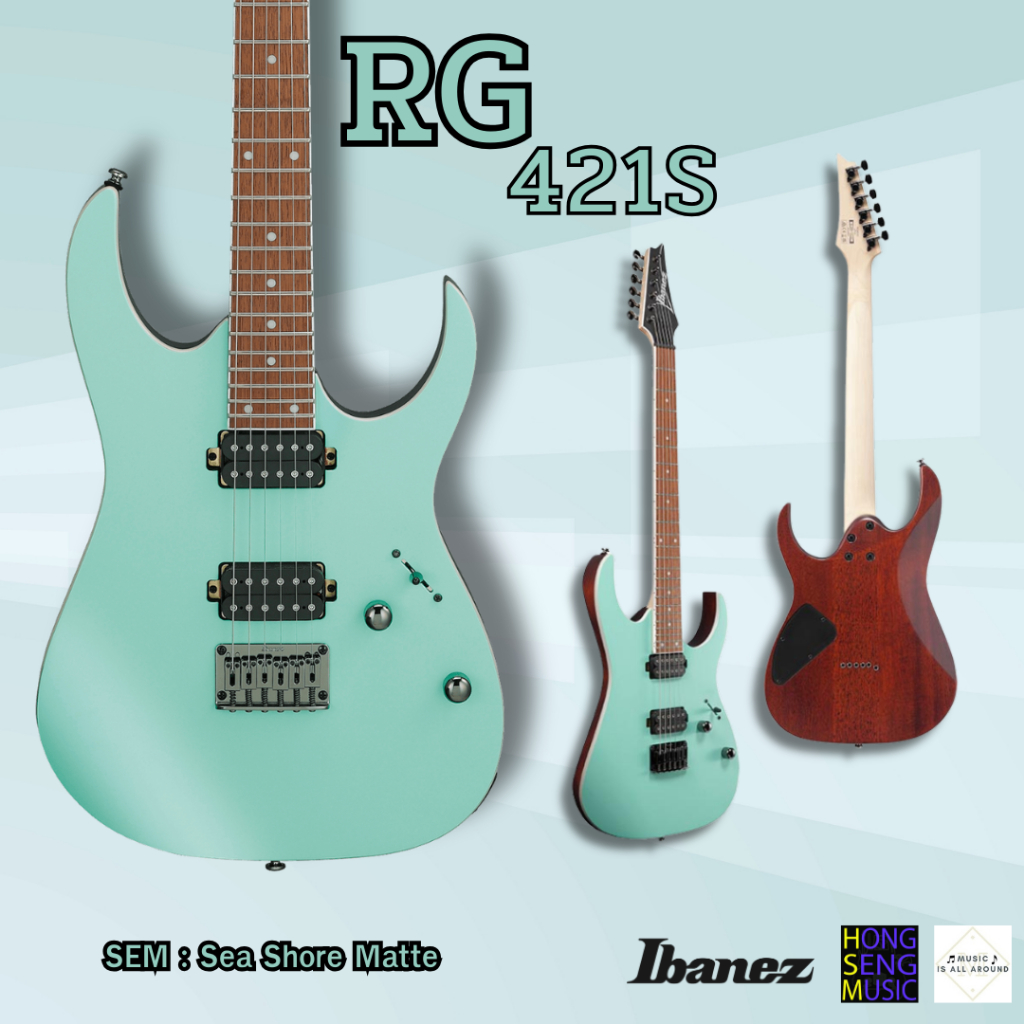 กีต้าร์ไฟฟ้า ibanez New model 2024 รุ่น RG421S - SEM : Sea Shore Matte