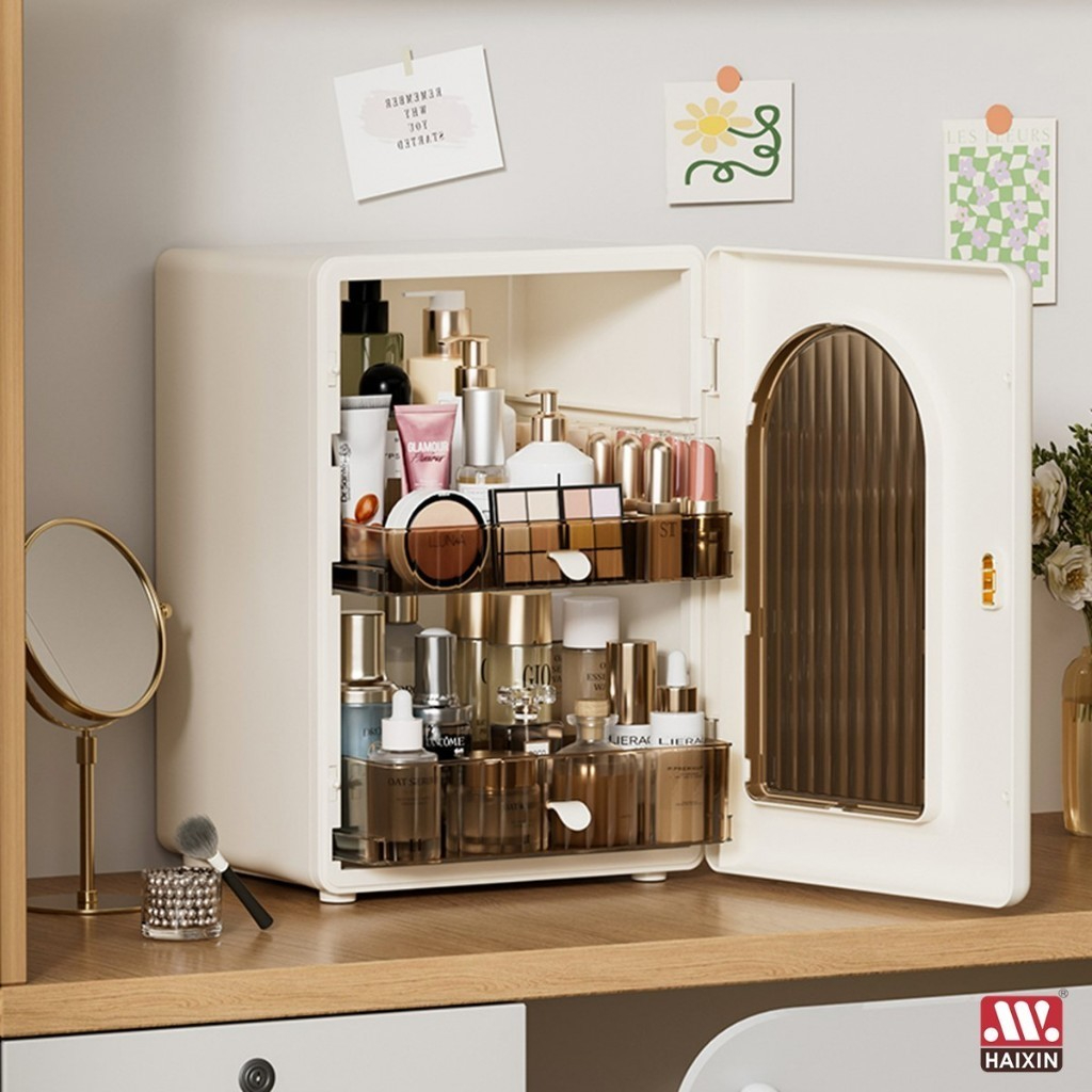 ตู้เก็บเครื่องสำอาง HZ017 🎀New Design🎀 ดีไซน์มินิมอล กล่องเก็บเครื่องสำอาง สกินแคร์ต่างๆ แบบลิ้นชัก พร้อมส่ง