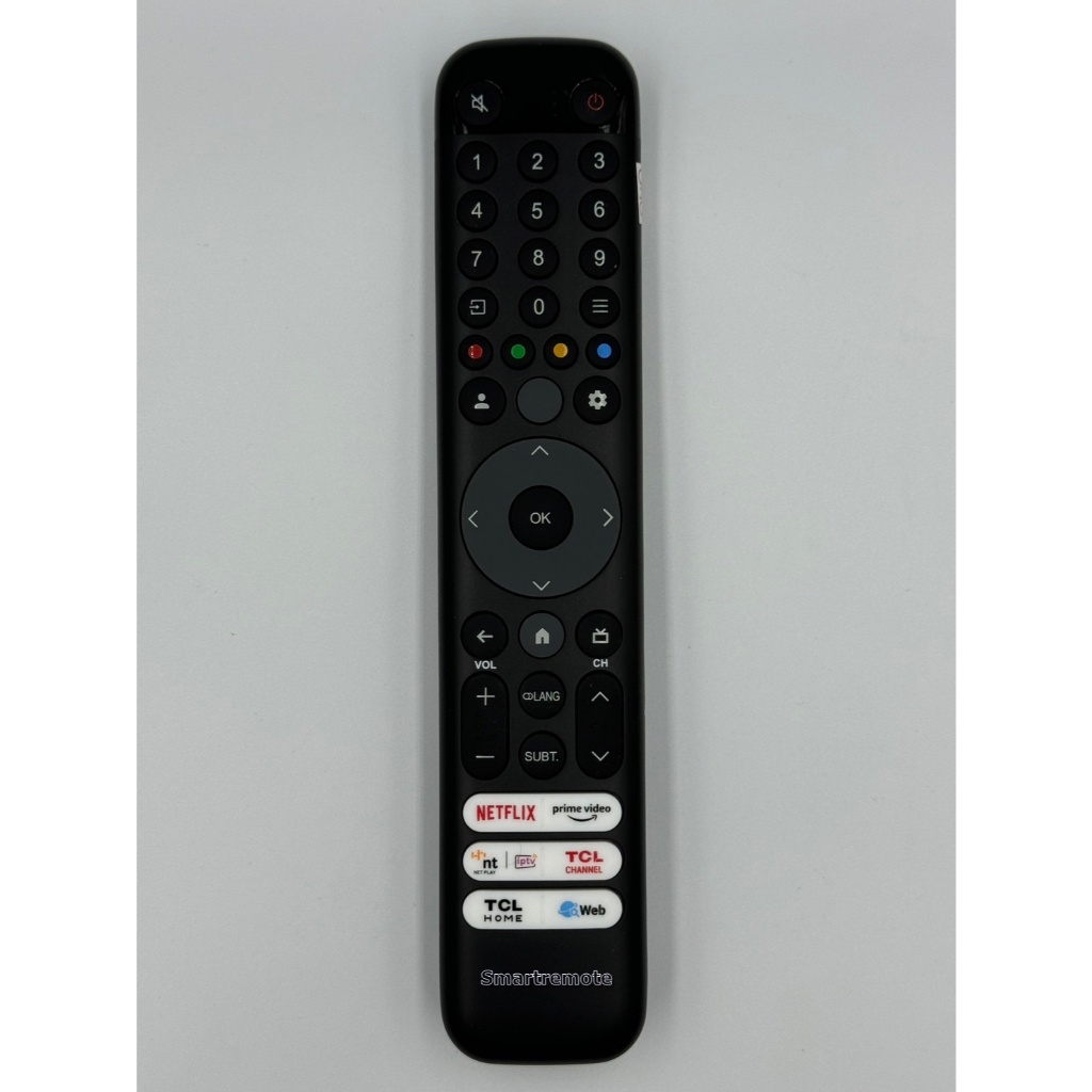 รีโมททีวีที่ใช้งานได้กับ  TCL รุ่น  IRRC833 **ไม่รองรับคำสั่งเสียง** (4K Google TV C645/C745/C845)