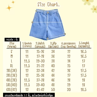 [พร้อมส่ง S-6XL] กางเกงยีนส์ ขา3ส่วน เอวสูง รุ่นเรียบ แต่งจีบใต้เอว ยาว 17-18 นิ้ว รวมรุ่น 4 สี กางเกง สาวอวบ Plus size