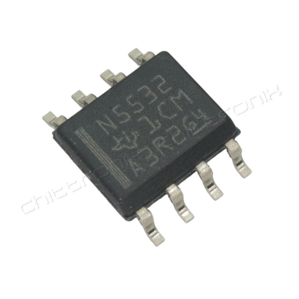 NE5532DR SMD IC OpAmp แบบ SMD 8 ขา ยี่ห้อ Texas แท้