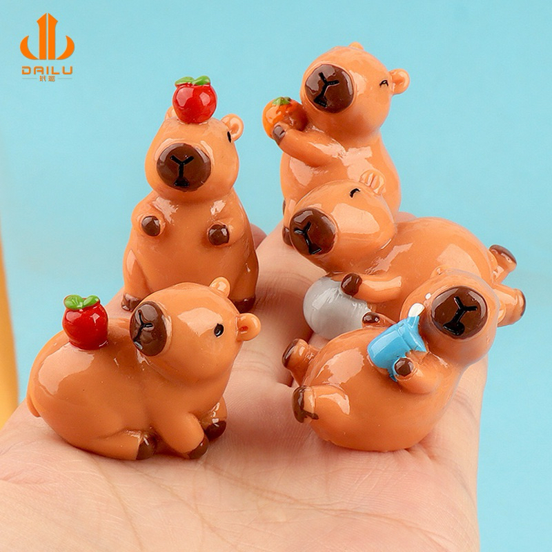 พร้อมส่ง ส่งจากไทย ส่งจากไทย คาปิบาร่า เรซิ่น ตุ๊กตา 1ชิ้น