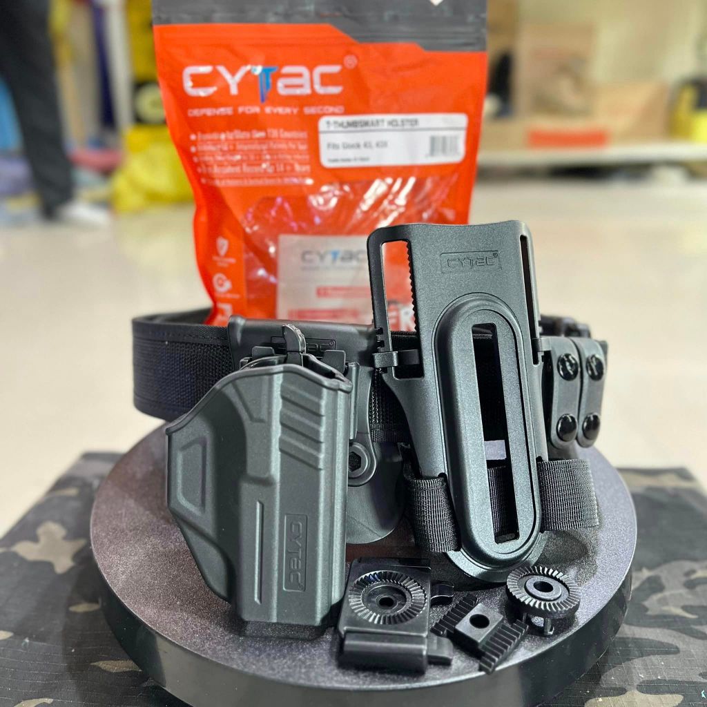 ยกเซ็ท ซองปลดนิ้วโป้งสำหรับ G43 / G43x พร้อมเพลทลดต่ำ Cytac (ถนัดขวาเท่านั้น)