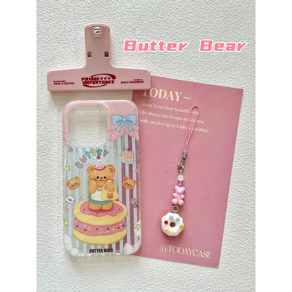 จัดส่ง24ชม for iPhone 15/14/13/12/11 Pro max case เคสไอโฟน11 แฟชั่น บางเบาพกพาง่าย Butter Bear น้องหมีเนย การ์ตูน Case