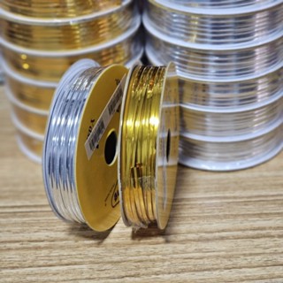 DE2 ลวดแบน 4 มิล จำนวน 1 ม้วน ความยาว 20 หลา ใช้รัดโบว์ของขว…