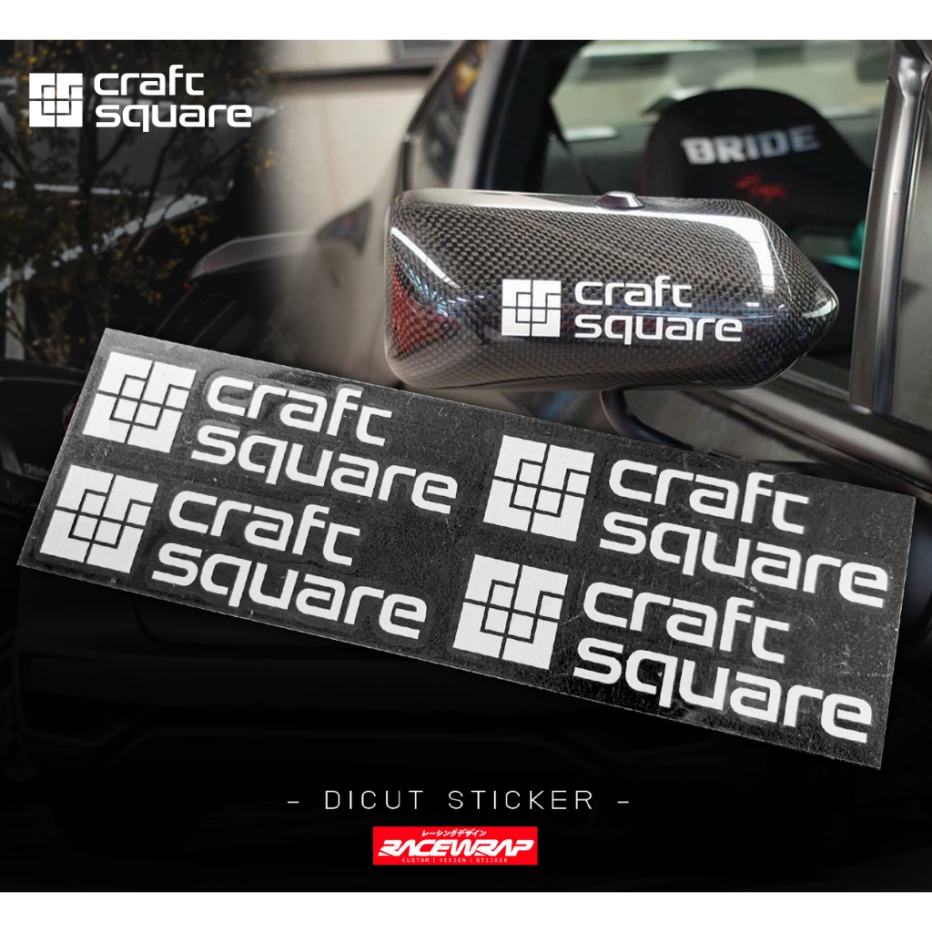 สติกเกอร์ craft square สะท้อนแสง สำหรับติดกระมองข้าง