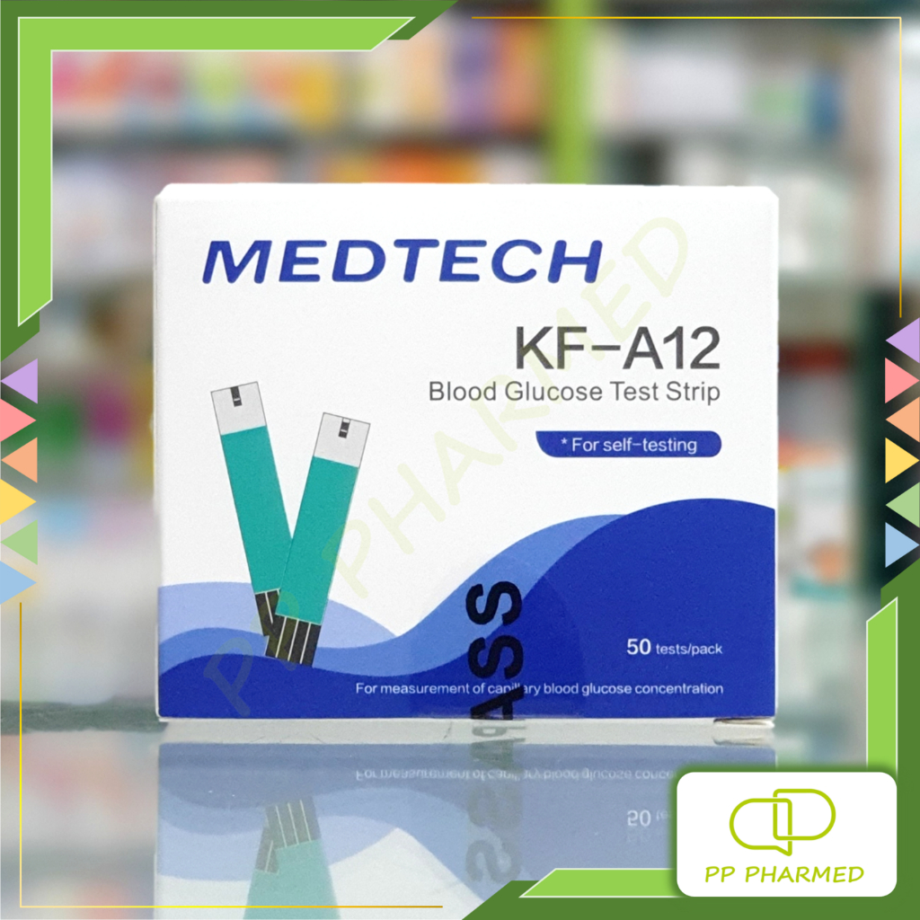 Medtech แผ่นตรวจน้ำตาลในเลือด Blood Glucose Test Strip KF-A12 กล่อง50ชิ้น