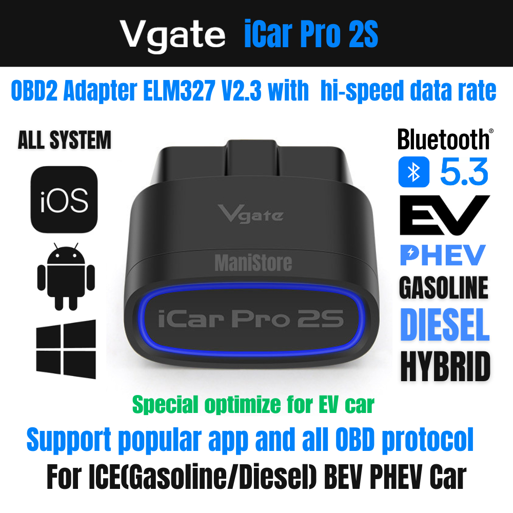 Vgate iCar Pro2S ELM327 Bluetooth 5.3 for Android/IOS/PC OBD2 Car Diagnostic Tool elm 327 Upgraded