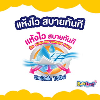 BabyLove เบบี้เลิฟ เพลย์แพ้นท์ พรีเมี่ยม ผ้าอ้อมเด็ก แบบกางเกง (ไซส์ S-3XL) กางเกงผ้าอ้อมเด็ก แพมเพิสเด็ก รุ่น Playpants
