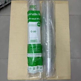 (ขายยกลัง) แก้วพลาสติก ทรงคลาสสิค เนื้อ PP ขนาด 16, 20, 22 oz ปาก 95 mm. ใช้กับฝา95ได้ทุกชนิด 1000 ใบ