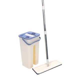 ไม้ถูพื้นพร้อมถังรีดน้ำ FLAT MOP  ชุดถังปั่นไม้ม็อบ ม็อบ