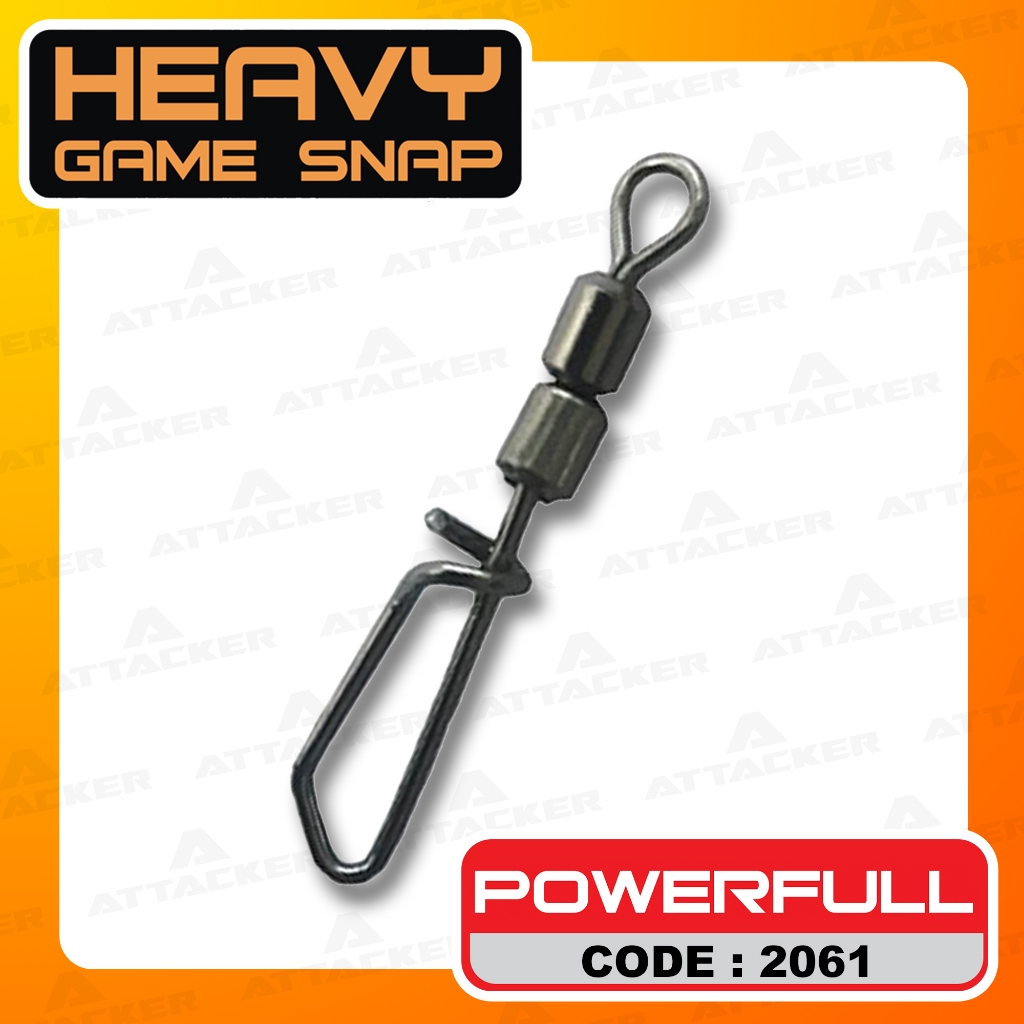 กิ๊ฟตกปลา ATTACKER HEAVY GAME SNAP POWERFULL 2061 กิ๊ป ลูกหมุน ทุ่นชิงหลิว กิ๊ฟเหยื่อปลอม กิ๊ฟก้านยาว กิ๊ฟตกปลา