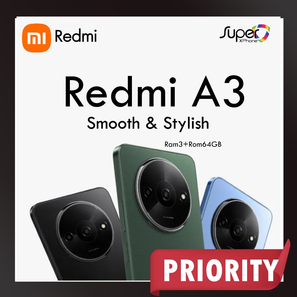 Redmi A3(Ram3+Rom64GB)เน้นจอใหญ่ 6.71"(By Shopee SuperTphone1234)