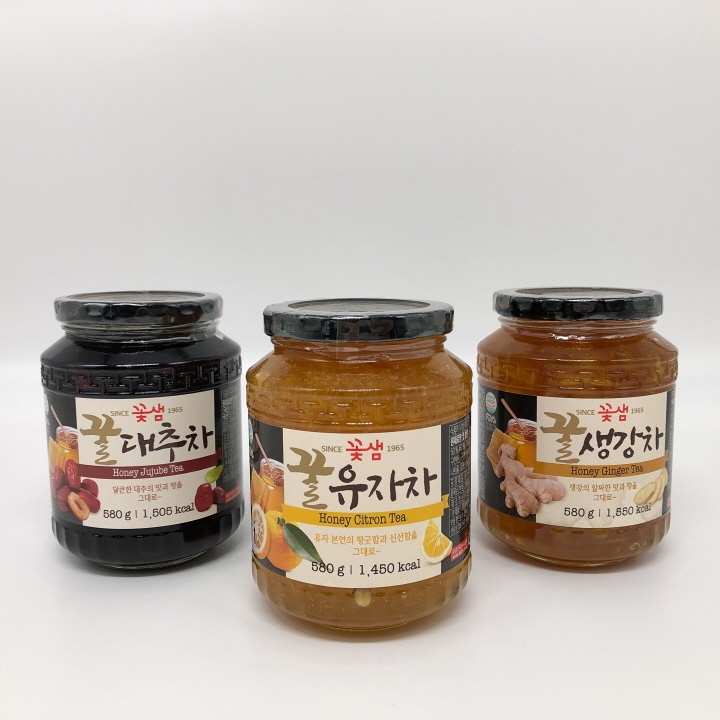 Honey Citron Tea 580g 🍊 ชา ส้มยูสุ เกาหลี ชาส้มเกาหลี 꽃샘 유자차 ชาน้ำผึ้ง