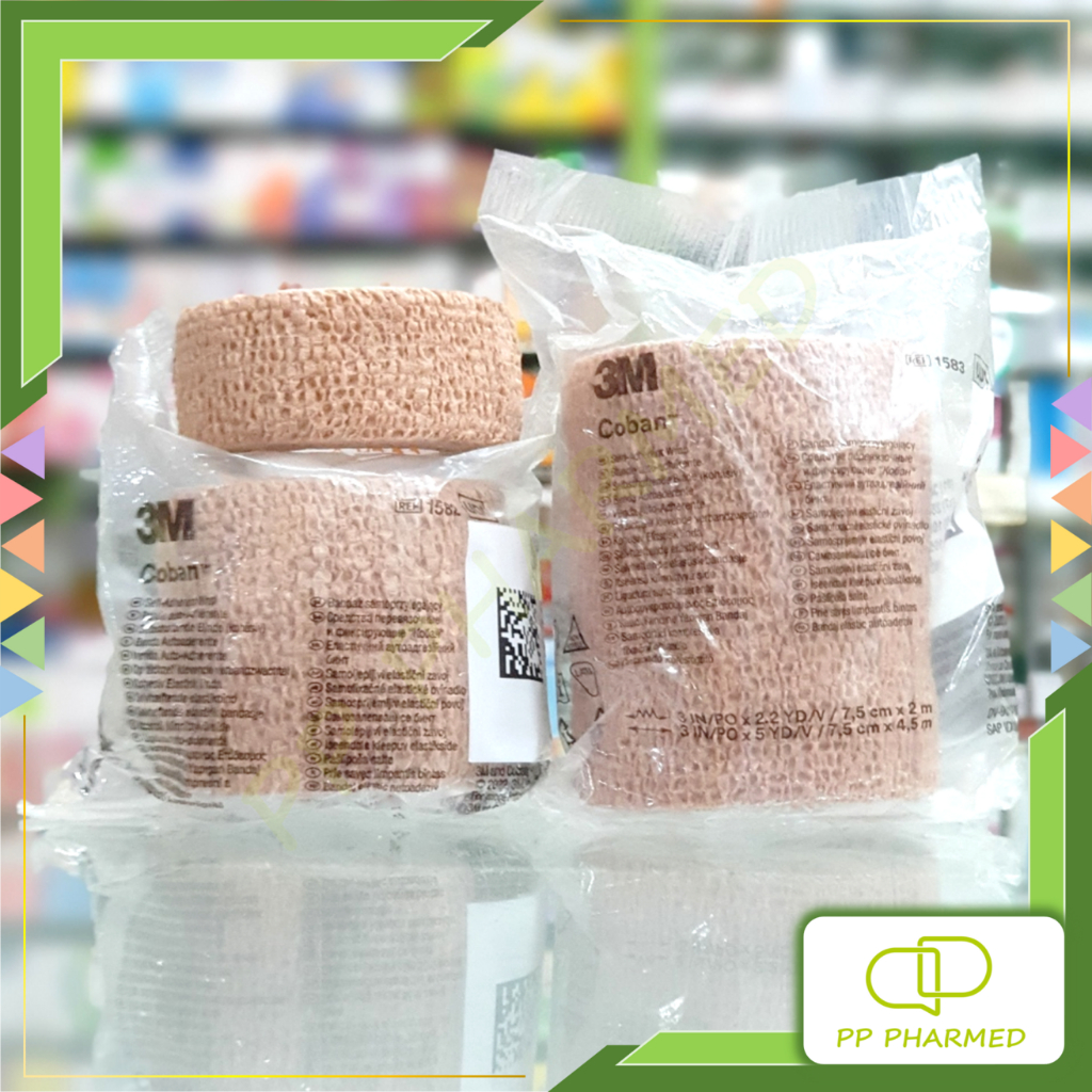 3M Coban เทปพันยืดหยุ่นได้ ชนิดมีกาวในตัว สีเนื้อ