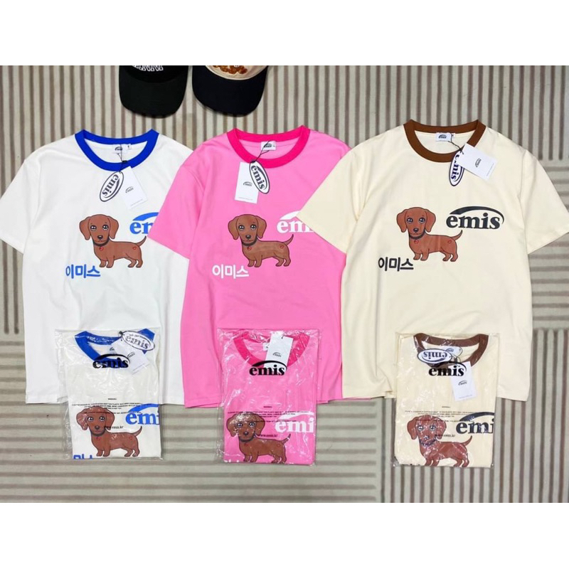 EM03_เสื้อยืด Emis Dachshund สินค้านำเข้า((พร้อมส่ง))