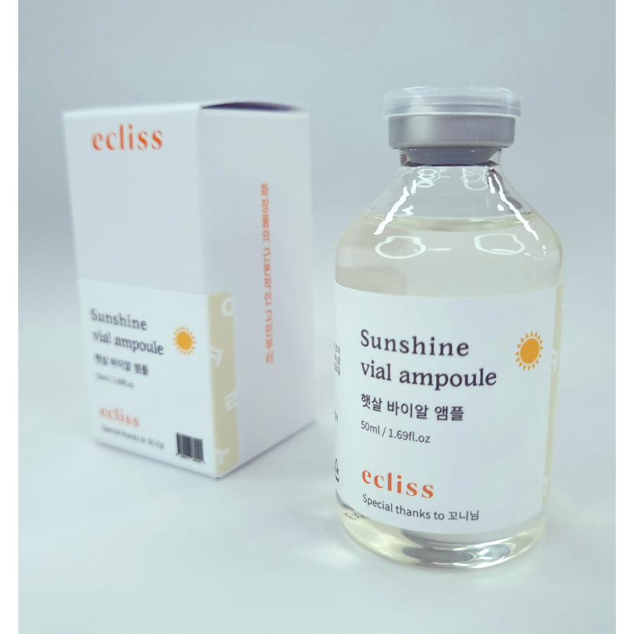 แบบแบ่งขาย ~6.6mL Ecliss Sunshine Vial Ampoule แอมพูลสารบำรุงผิวเข้มข้น 20.2% เพื่อผิวกระจ่างใส ลดเลือนฝ้า กระ จุดด่างดำ