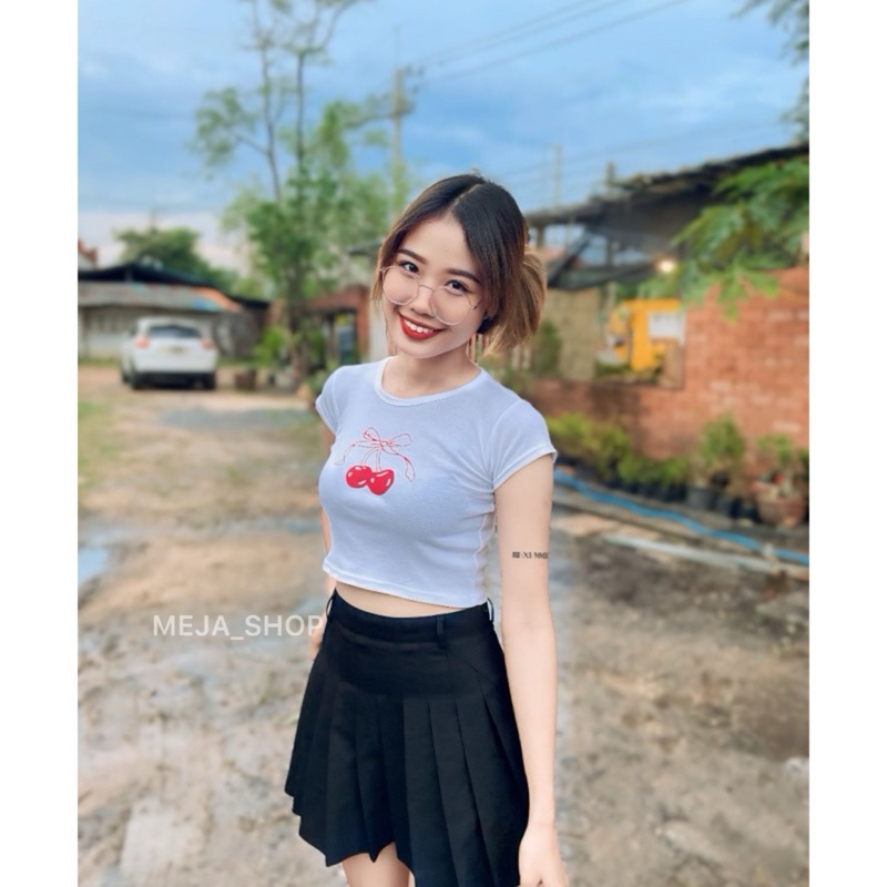 MEJA SHOPเสื้อครอบแขนสั้นสกีนลายน่ารักๆ/สกีนตัวอักษร