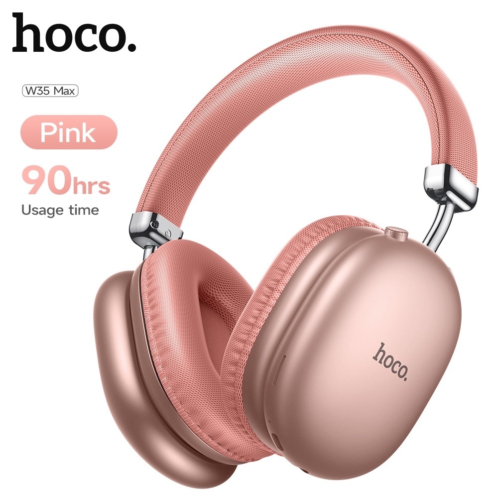 HOCO W35 Max หูฟังบลูทูธแบบครอบหู BT 5.3 Wireless Headphones มีไมโครโฟน ใช้งานได้นานยิ่ืงขึ้น  รองรับ Aux 3.5mm./TF card