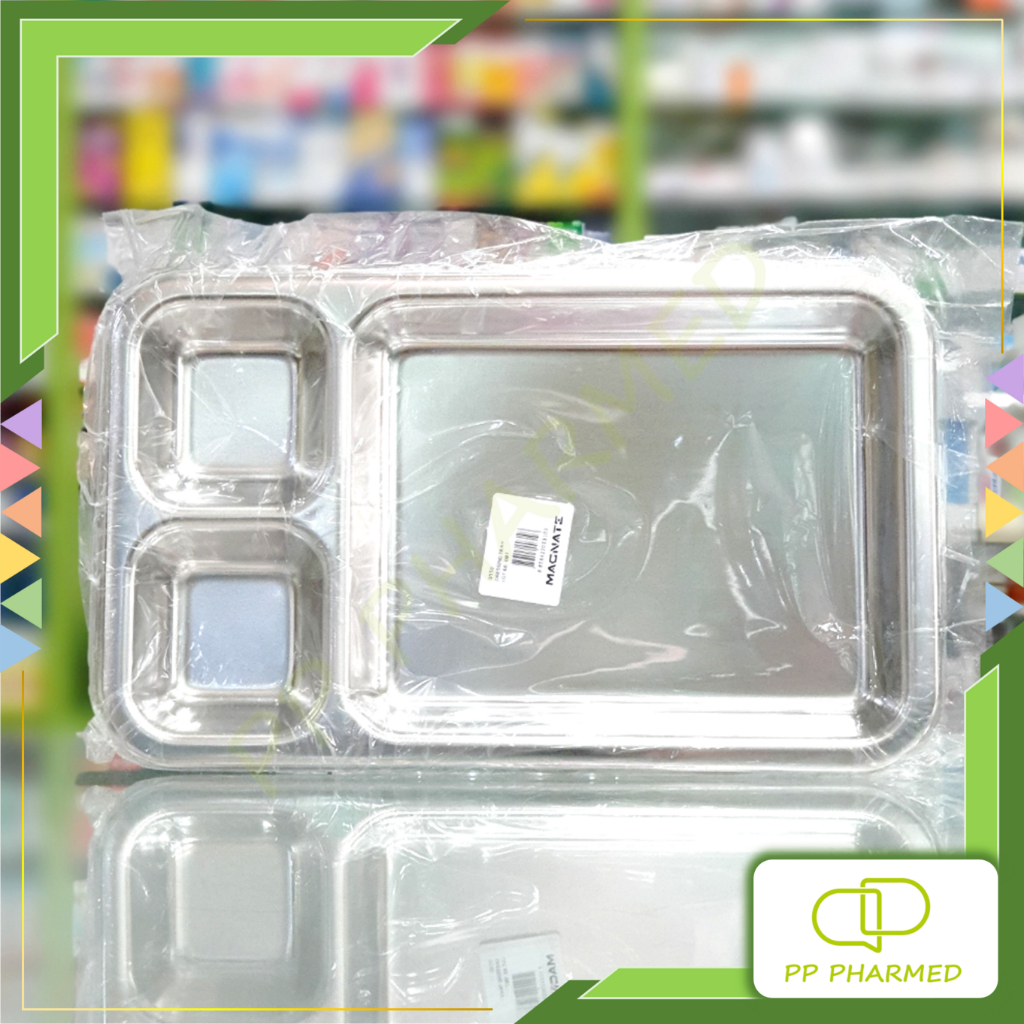 MAGNATE ถาดล้างแผล 3หลุม สแตนเลส Dressing Tray