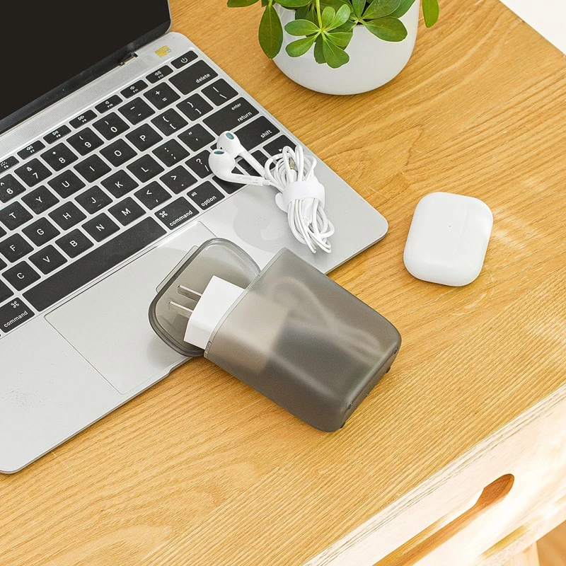 กล่องเก็บสายไฟ กล่องเก็บสายชาร์จ สายUSB กล่องเก็บของอเนกประสงค์ ช่องใหญ่ มีฝาปิดล็อก thumbnail 9