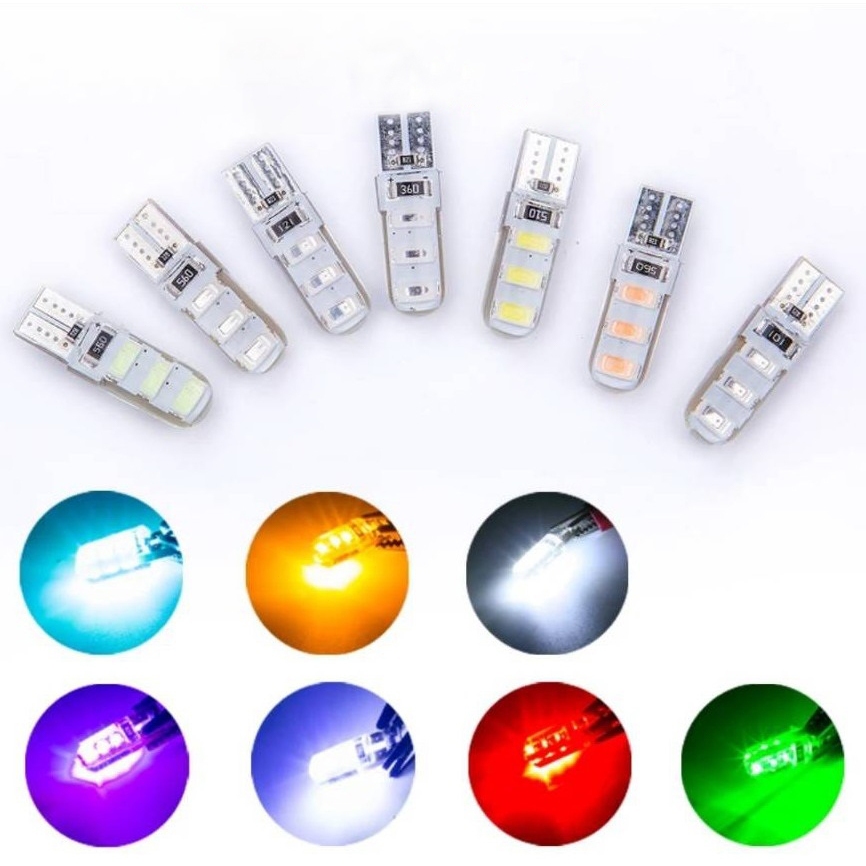 MOTUS มีหลายสีให้เลือก DC 12V มาใหม่ ไฟหรี่ (1ชิ้น) ไฟส่องป้ายทะเบียน T10/W5W LED 4014CHIPS 26SMD