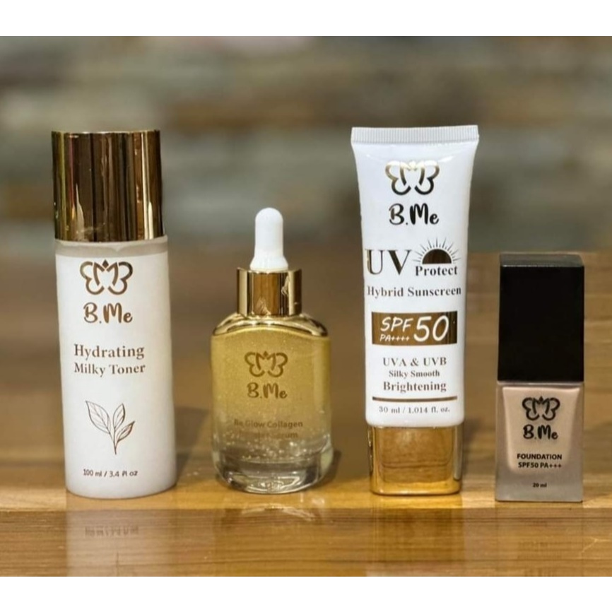 BMe Milky Toner & Serum &  SUN UV & FOUNDATION  SPF 50 PA++++